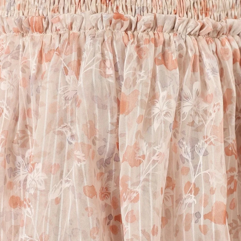 Petal & Pup Tiered Floral Maxi Dress - Pink and White - Picture 3 of 5